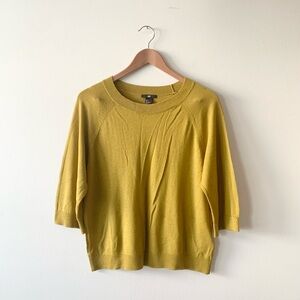 NEW H&M Mustard Green Knit Top